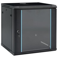 Mrežni ormar 12U IP20, 19", zidni, crni
